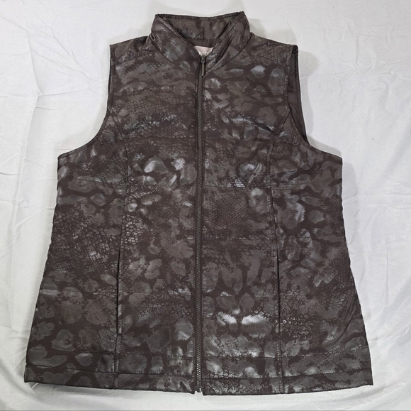 Chico's Brown Snakeskin Print Vest - Picture 1 of 8